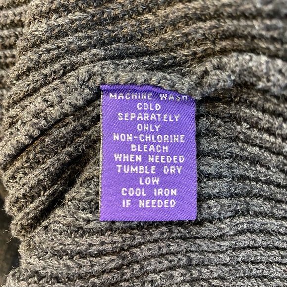 Alan Flusser Sweater Men XL 1/4 Zip Cotton Heather Gray High Neck Traditionalist - Picture 6 of 10